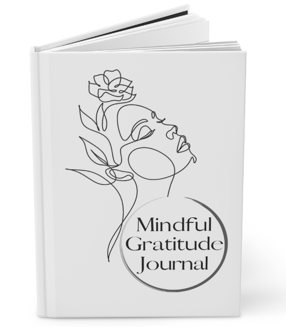 White mindfullness and gratitude journal.